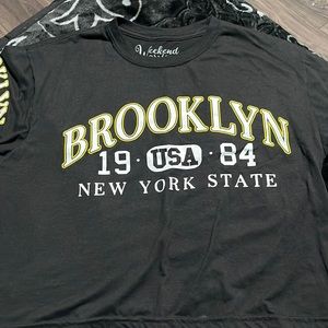 Black Brooklyn crop top